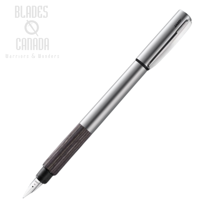Lamy Accent Fountain Pen - Aluminum With Grey Wood Grip