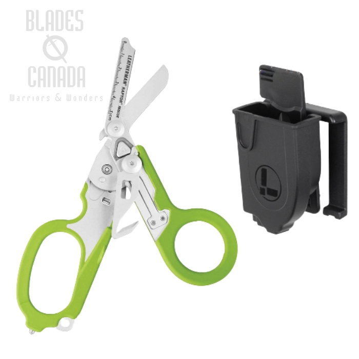 Leatherman Raptor Rescue Shears, Green, Utility Black Sheath, 832335