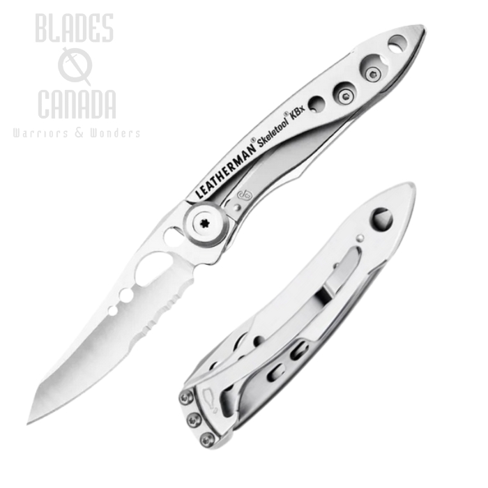 Leatherman Skeletool KBX Folding Knife, Serrated, Stainless Steel, 833176