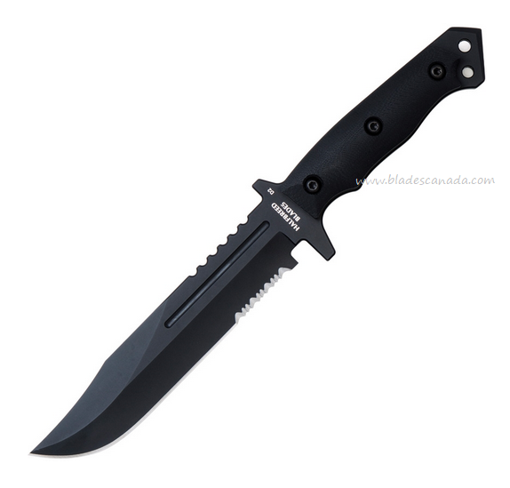 Halfbreed Large Infantry Fixed Blade Knife, K110 Black, G10 Black, LIK-01BLK