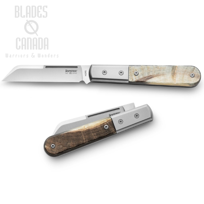 Lion Steel Barlow DOM Slipjoint Knife, M390, Ram Horn, CK0115 RM