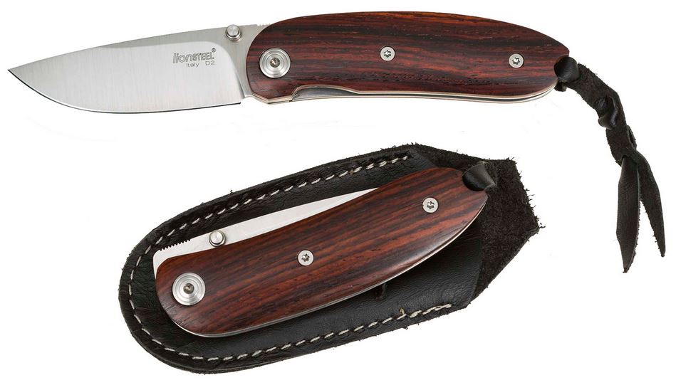 Lion Steel 8210 ST Mini Folding Knife, D2 Steel, Santos Wood, 8210 ST