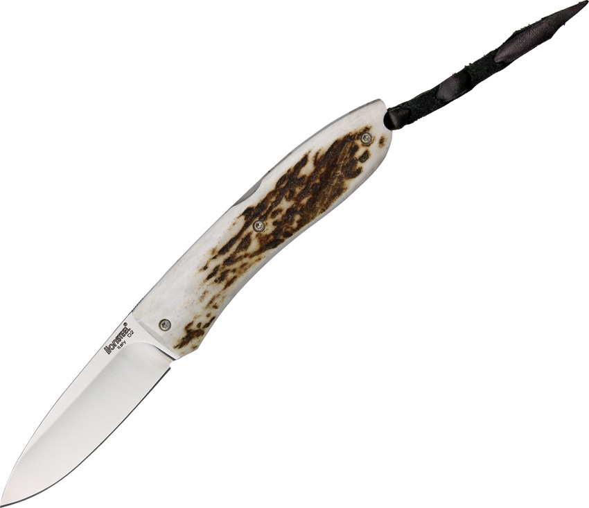 Lion Steel Opera Folding Knife, D2 Steel, Stag Handle, LST8800CE