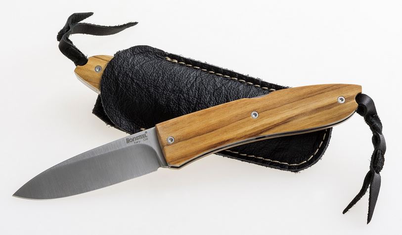 Lion Steel Opera Folding Knife, D2 Steel, Olive Wood, 8800 UL