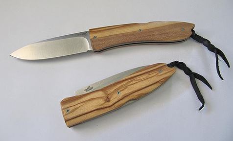 Lion Steel 8810UL Big Opera Folding Knife, D2 Steel, Olive Wood, 8810 UL
