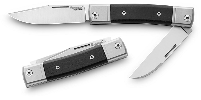 Lion Steel BM13 EB BestMAN Slipjoint Folding Knife, M390 Double Blade, Ebony Wood, BM13 EB