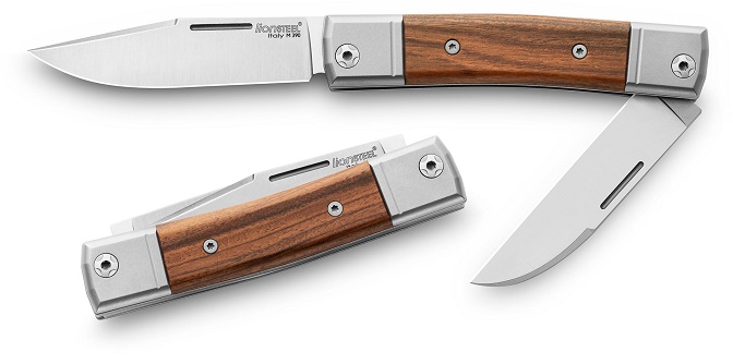 Lion Steel BM13 ST BestMAN Slipjoint Folding Knife, M390 Double Blade, Santos Wood, BM13 ST