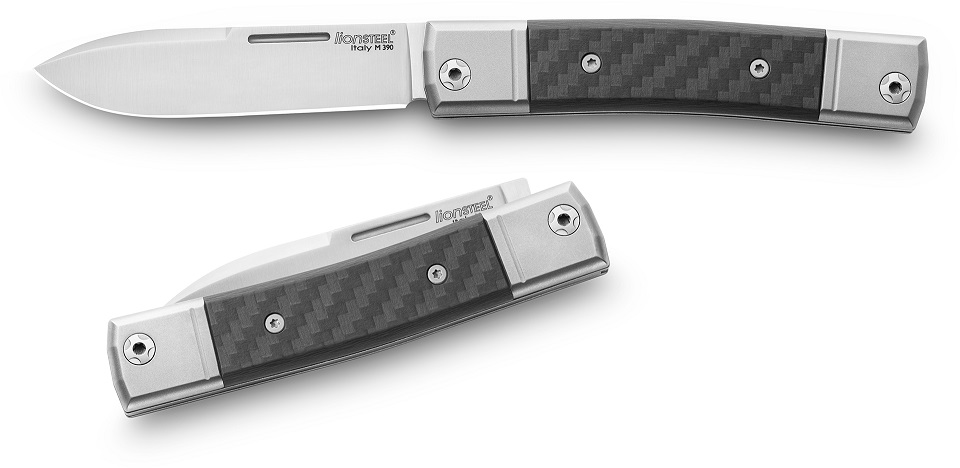 Lion Steel BM2 CF BestMAN Slipjoint Folding Knife, M390, Carbon Fiber, BM2CF