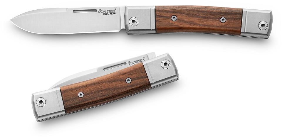 Lion Steel BM2 ST BestMAN Slipjoint Folding Knife, M390, Santos Wood