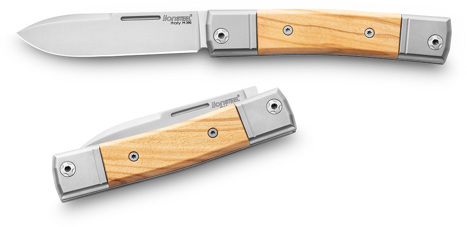 Lion Steel BM2 UL BestMAN Slipjoint Folding Knife, M390, Olive Wood