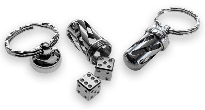 Lion Steel Acorn Dice, Stainless, LSTDDIN - Click Image to Close