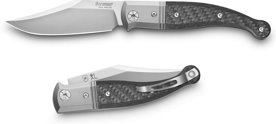 Lion Steel GT01 CVG Slipjoint Folding Knife, Niolox Gitano, Carbon Fiber - Click Image to Close