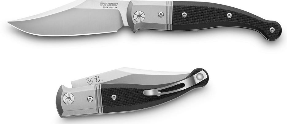 Lion Steel GT01 GBK Slipjoint Folding Knife, Niolox Gitano, G10 Black, GT01GBK