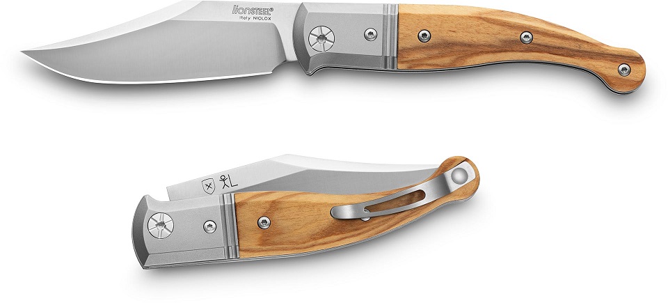 Lion Steel GT01 UL Gitano Slipjoint Folding Knife, Niolox, Olive Wood