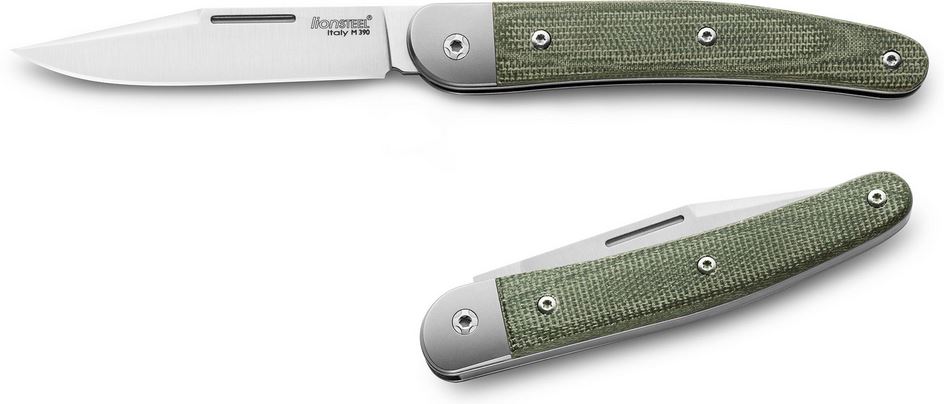 Lion Steel JK1 CVG Jack Slipjoint Folding Knife, M390, Micarta Green - Click Image to Close