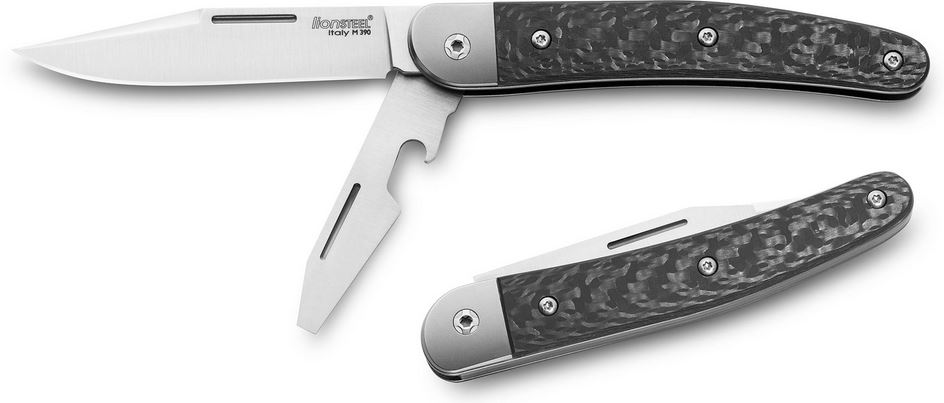 Lion Steel JK2 CF Jack Slipjoint Folding Knife, M390 Double Blade, Carbon Fiber