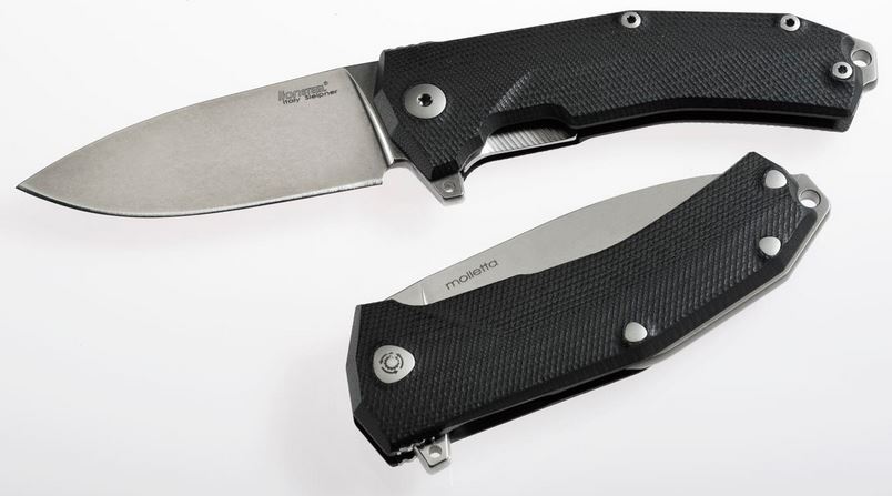 Lion Steel KUR BK Flipper Folding Knife, Sleipner SW, G10 Black