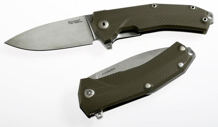 Lion Steel KUR GR Flipper Folding Knife, Sleipner steel SW, G10 Green