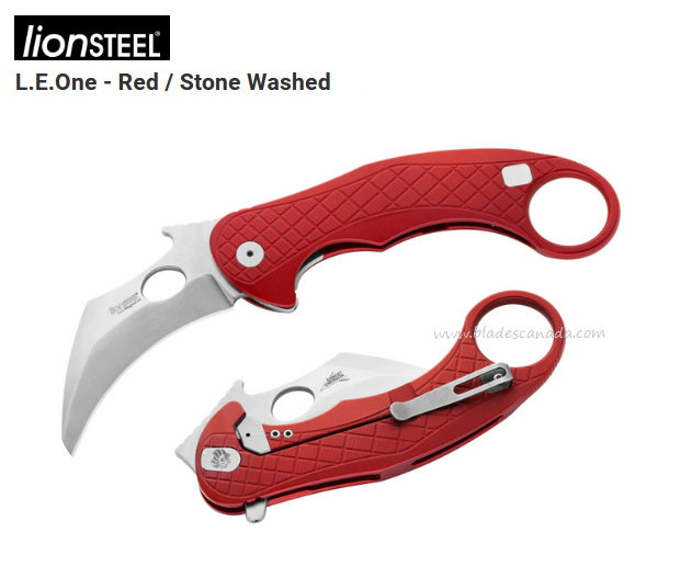 Lion Steel LE1 A RS L.E.One Flipper Framelock Karambit, MagnaCut SW, Wave Opening