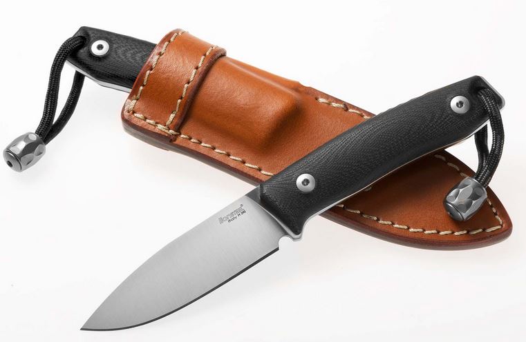 Lion Steel M1 GBK Fixed Blade Knife, M390, G10 Black, Leather Sheath, LSTM1GBK