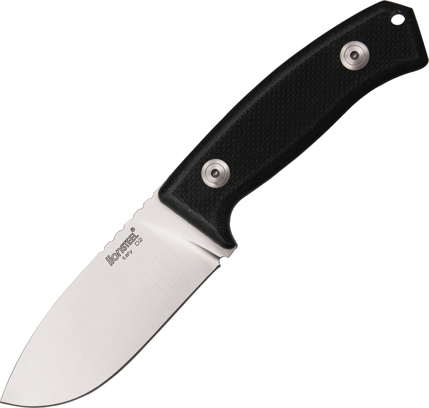 Lion Steel M2G10 Hunter Fixed Blade Knife, D2 Steel, G10 Black - Click Image to Close