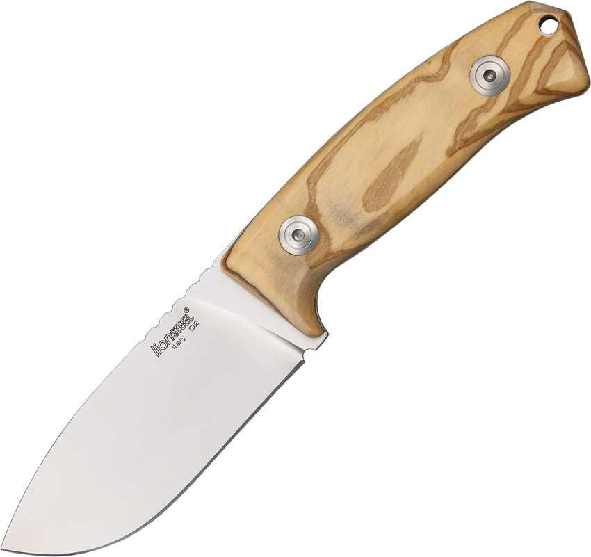 Lion Steel M2UL Hunter Fixed Blade Knife, D2 Steel, Olive Wood - Click Image to Close