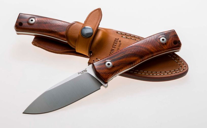 Lion Steel M4 ST Fixed Blade Knife, M390, Santos Wood, Leather Sheath