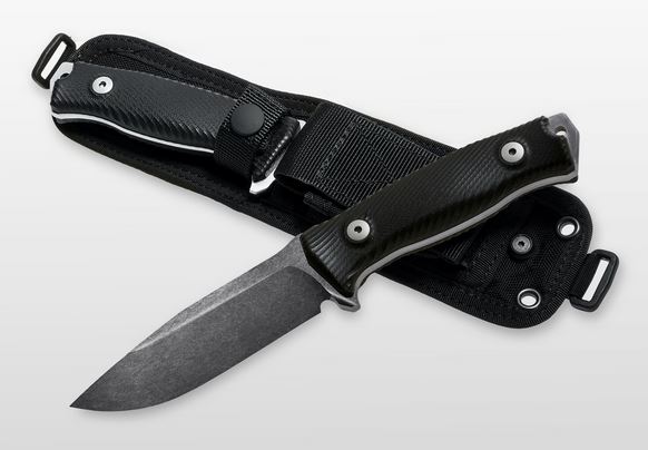 Lion Steel M5 Fixed Blade Knife, Sleipner Black SW, G10, Cordura Sheath, M5B G10