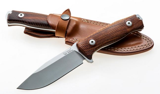 Lion Steel M5 ST Fixed Blade Knife, Sleipner, Santos Wood, Leather Sheath
