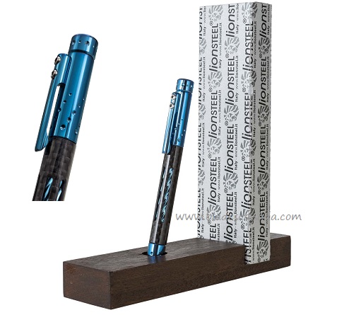 Lion Steel Nyala Pen, Carbon Fibre/Titanium Blue Shine,NY FC BLS
