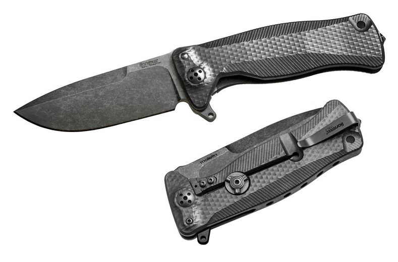 Lion Steel SR11 BB Flipper Framelock Knife, Sleipner Black, Titanium Black