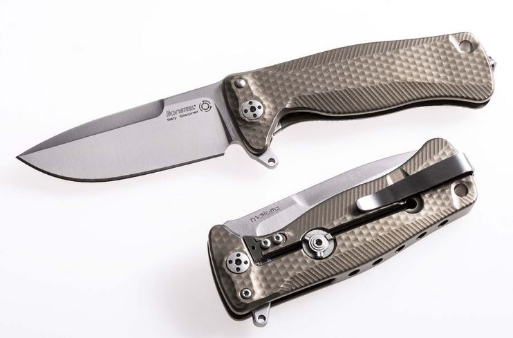 Lion Steel SR22 B Flipper Framelock Knife, Sleipner, Titanium Bronze, SR22B - Click Image to Close