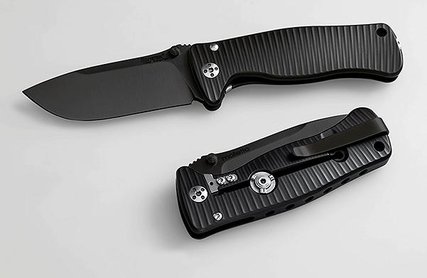 Lion Steel SR2 Mini Folding Knife, Sleipner Steel, Aluminium Black