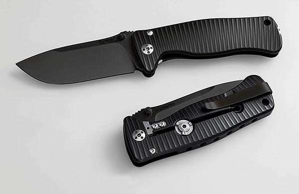 Lion Steel SR2 Mini Folding Knife, Sleipner Steel, Aluminium Black SR2A BB