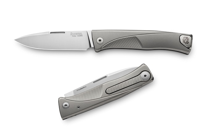 Lion Steel TL GY Thrill Slipjoint Folding Knife, M390, Titanium Grey