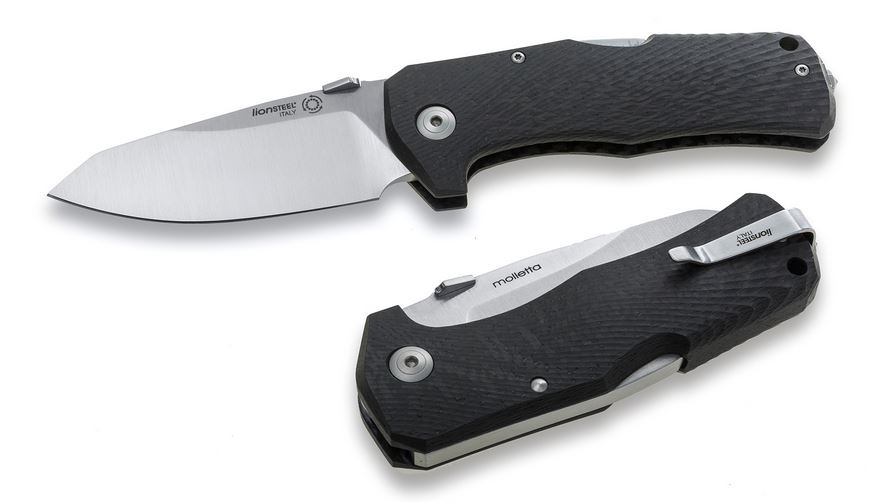 Lion Steel TM1 CS Folding Knife, Sleipner Steel, Carbon Fiber Solid