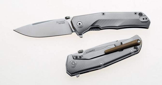 Lion Steel T.R.E. Exchange Flipper Framelock Knife, M390, Titanium Bronze TRE BR