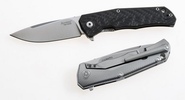 Lion Steel T.R.E. Exchange Flipper Framelock Knife, M390, Titanium/Carbon Fiber TRE FC