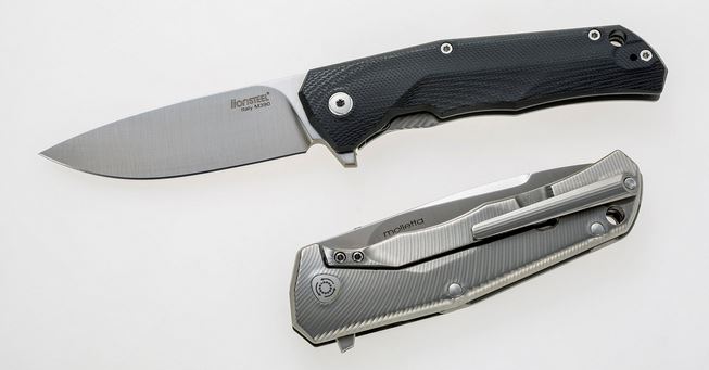 Lion Steel T.R.E. Flipper Framelock Knife, M390, G10 Black/Titanium TRE GBK