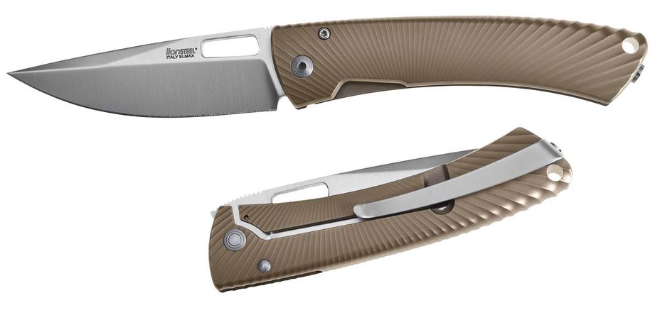 Lion Steel TS1BM Framelock Folding Knife, M390, Titanium Matte Bronze - Click Image to Close