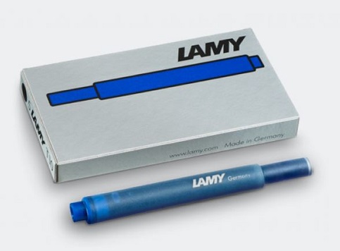 Lamy T10 Fountain Ink Cartridge 5 Pack - Blue - Click Image to Close