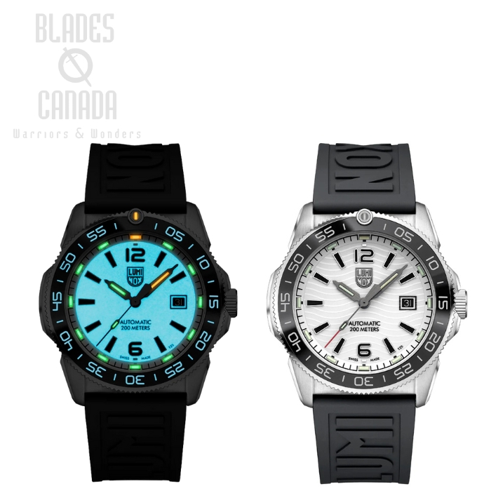 Luminox Pacific Diver XS.3101.H Automatic Watch, White, NBR Strap Black, 42MM