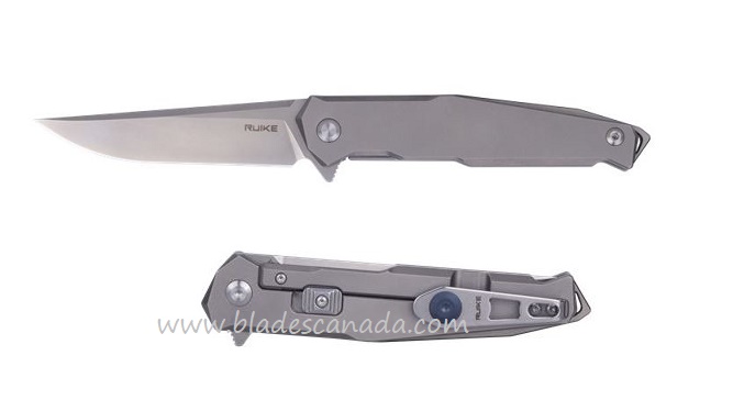 Ruike M108-TZ Flipper Framelock Knife, 154CM, Titanium - Click Image to Close