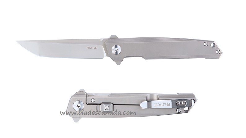 Ruike M126-TZ Flipper Framelock Knife, 154CM Beadblast, Titanium, M126-TZ