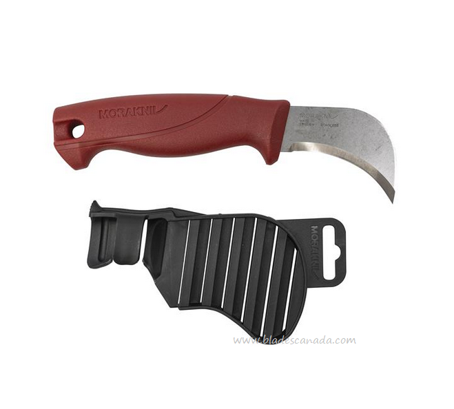 Morakniv Carpet & Roofing Felt Fixed Blade Knife, Stainless, Red, 13235