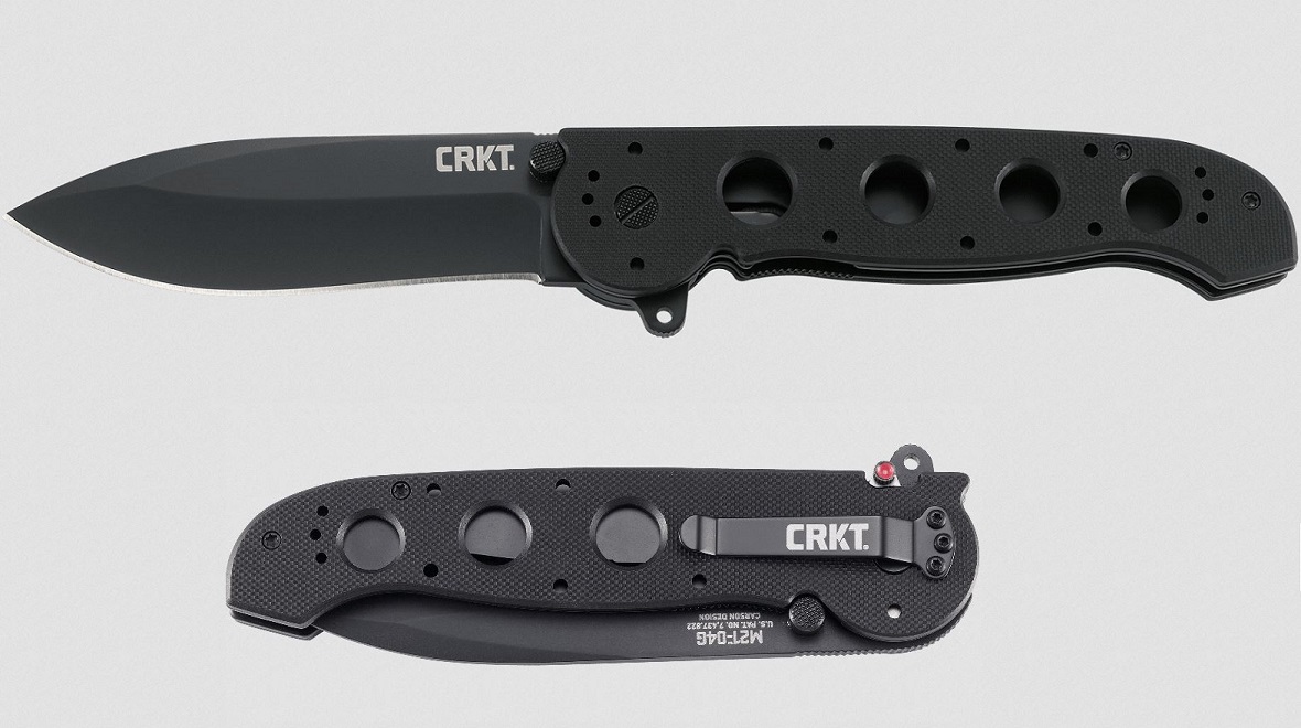 CRKT Carson Flipper Folding Knife, G10 Black, CRKTM21-04G
