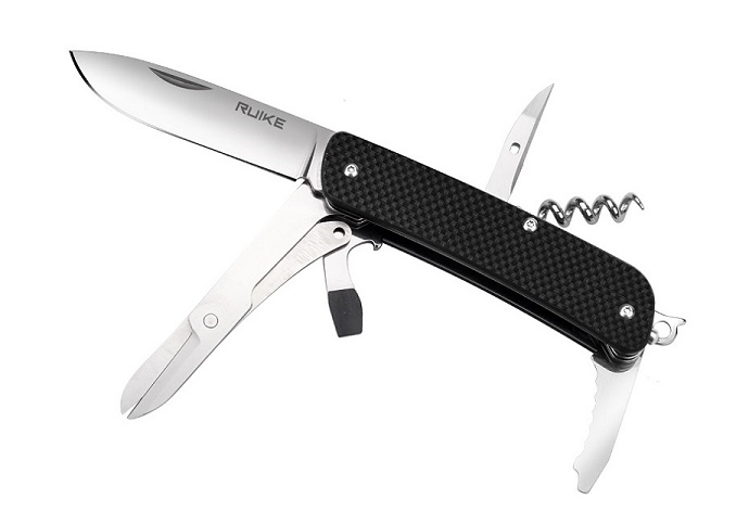 Ruike M31 Pocket Folding Knife/Tool, 12C27 Sandvik, G10 Black, M31