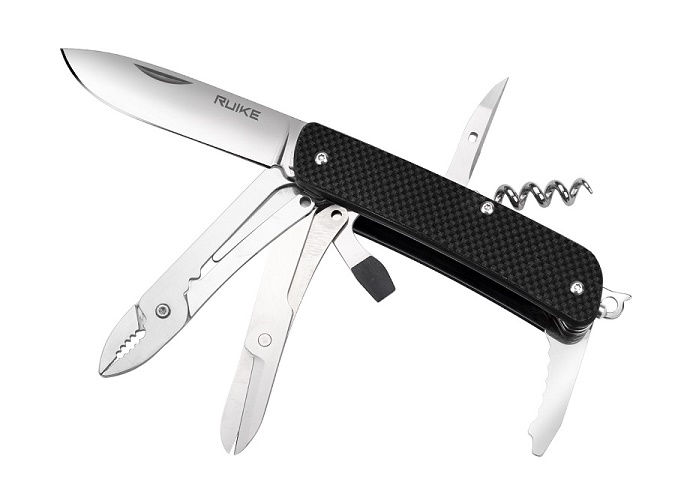 Ruike M41 Pocket Folding Knife/Tool, 12C27 Sandvik, G10 Black, M41