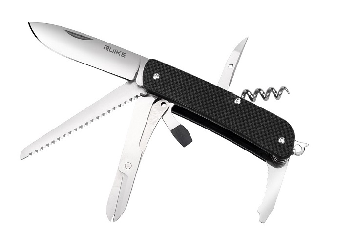 Ruike M42 Pocket Folding Knife/Tool, 12C27 Sandvik, G10 Black, M42