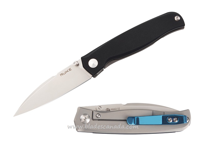 Ruike M662-TZ Framelock Folding Knife, 154CM, Titanium/G10
